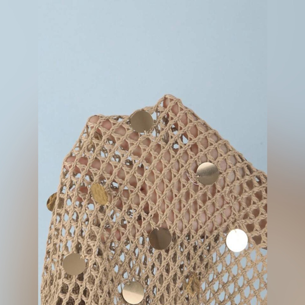 SHEIN Gold Knit Mini Skirt Set - Picture 5 of 7